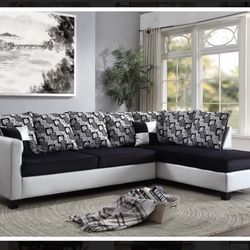 New Grey/Black Sectional 🎉we finance just $39 down payment