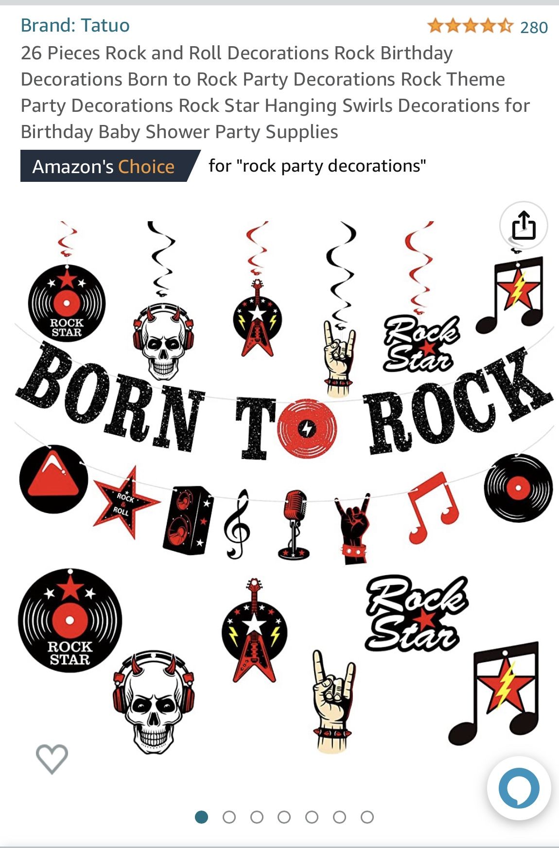 “Born To Rock” Birthday Decorations