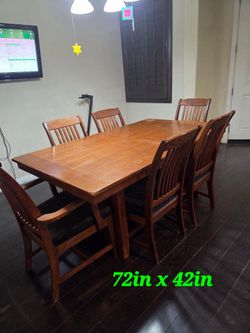 Solid Wood Dining Table 6ft (7ft)