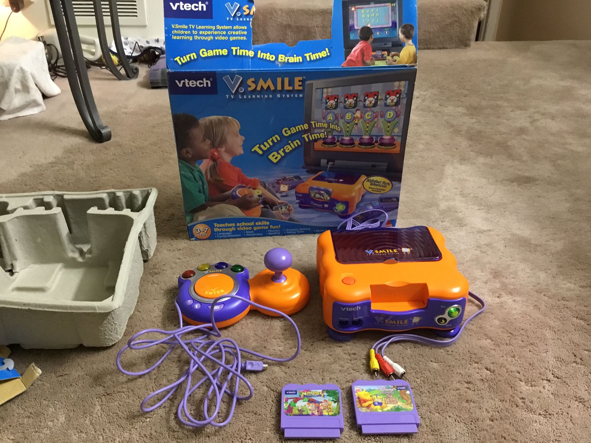 Vtech V-Smile TV Learning system comes with 2 Games