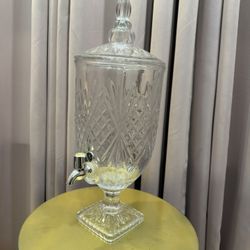 Vintage Crystal Beverage Dispenser