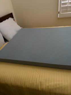 Twin Size Blue Memory Foam Topper