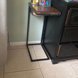 Side Table With Outlets Inside 