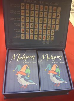New Mahjong Playing Cards and box. 2 decks