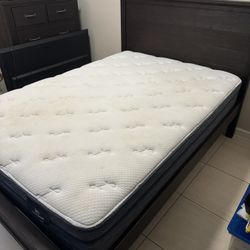 Full Size Bed Frame, mattress  and dresser