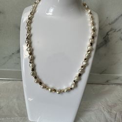 14k Gold Plated Freshwater Pearls Choker