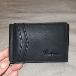 New Men's Black Leather Bifold Wallet RFID Blocking 