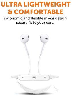 TruWire Bluetooth Earphones, Bluetooth 4.1 Headphones, Wireless Sports Headphones with Mic for iPhone X/10/8 Plus/7/7 Plus/Samsung S8/S7/Note 8/LG/HTC Thumbnail