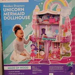 KidKraft RAINBOW  DREAMERS UNICORN MERMAID DOLL HOUSE 