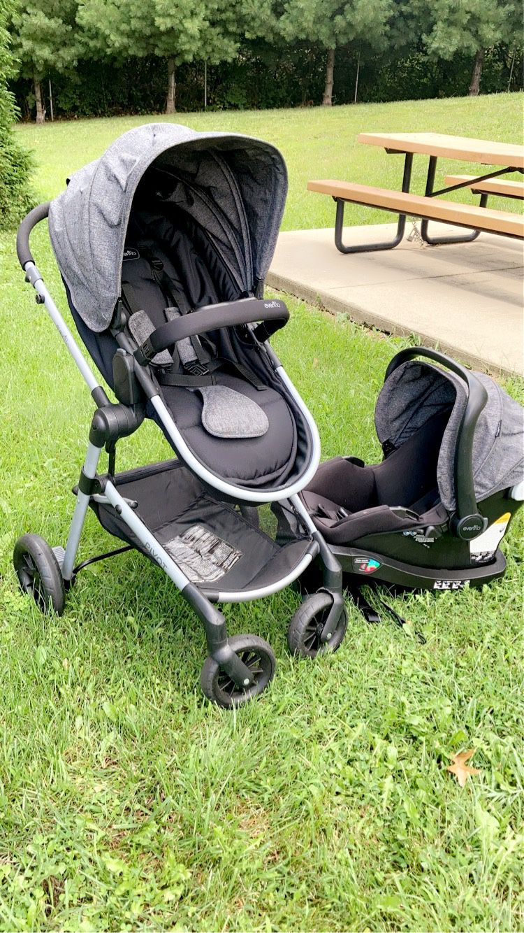 Even Flo Pivot Stroller With Car seat  