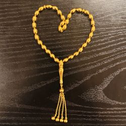 21K SOLID GOLD, STAMPED, TASBIH BEADS 📿, BRACELET, NEW, RARE