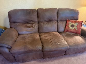 Brown Reclining Sofa