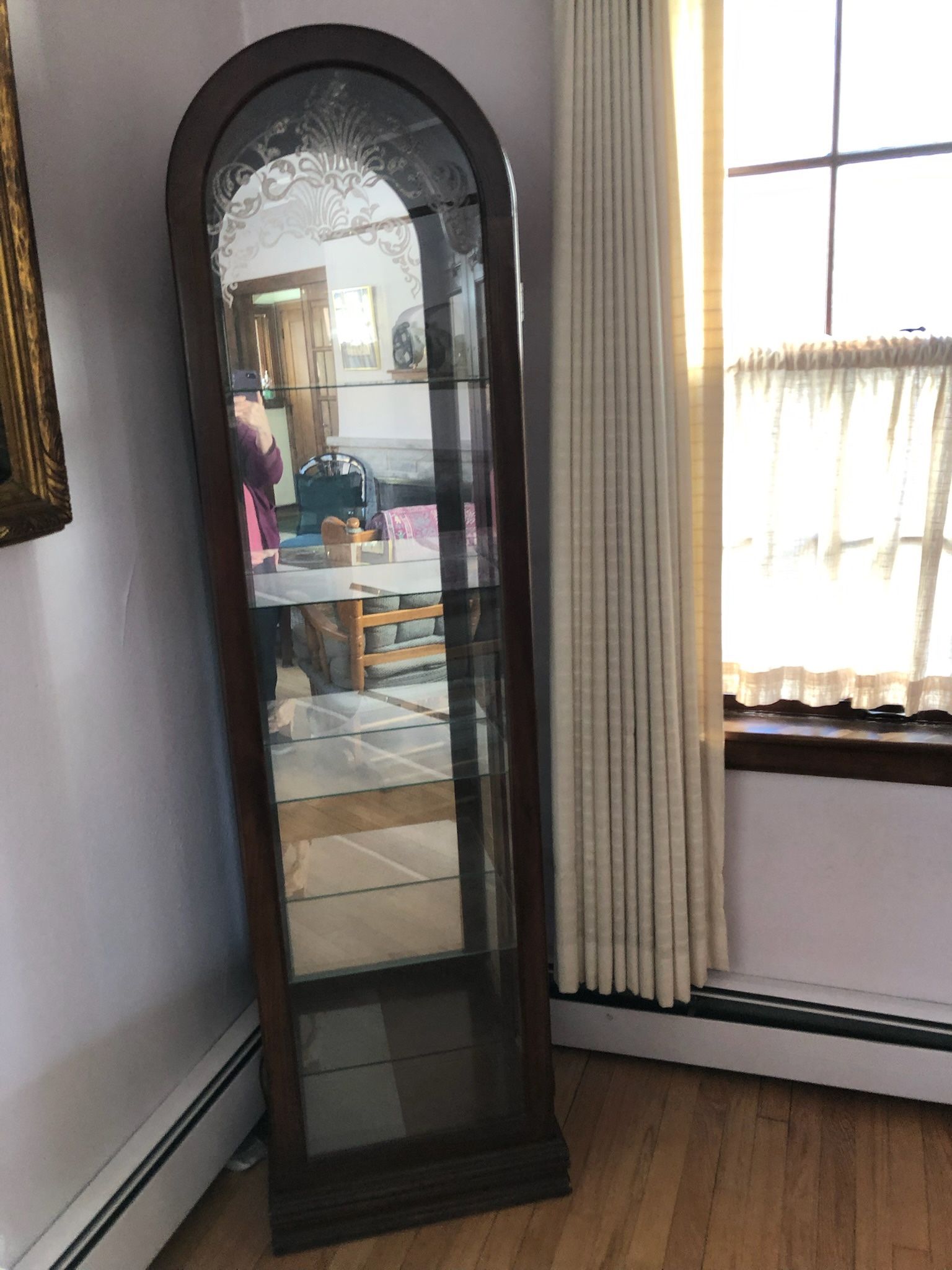 Wood And Glass Display Cabinet