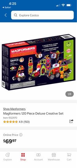Magformers 120 piece deluxe creative play set
