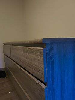 Wood Grain Dresser with Multiple Drawers