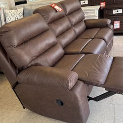 Reclining sofa and loveseat, ready to go brand new $2000 for both pieces