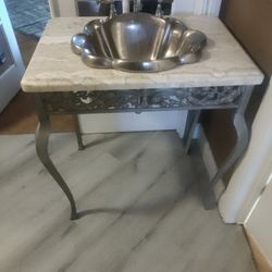 Vintage  Pedestal And Sink