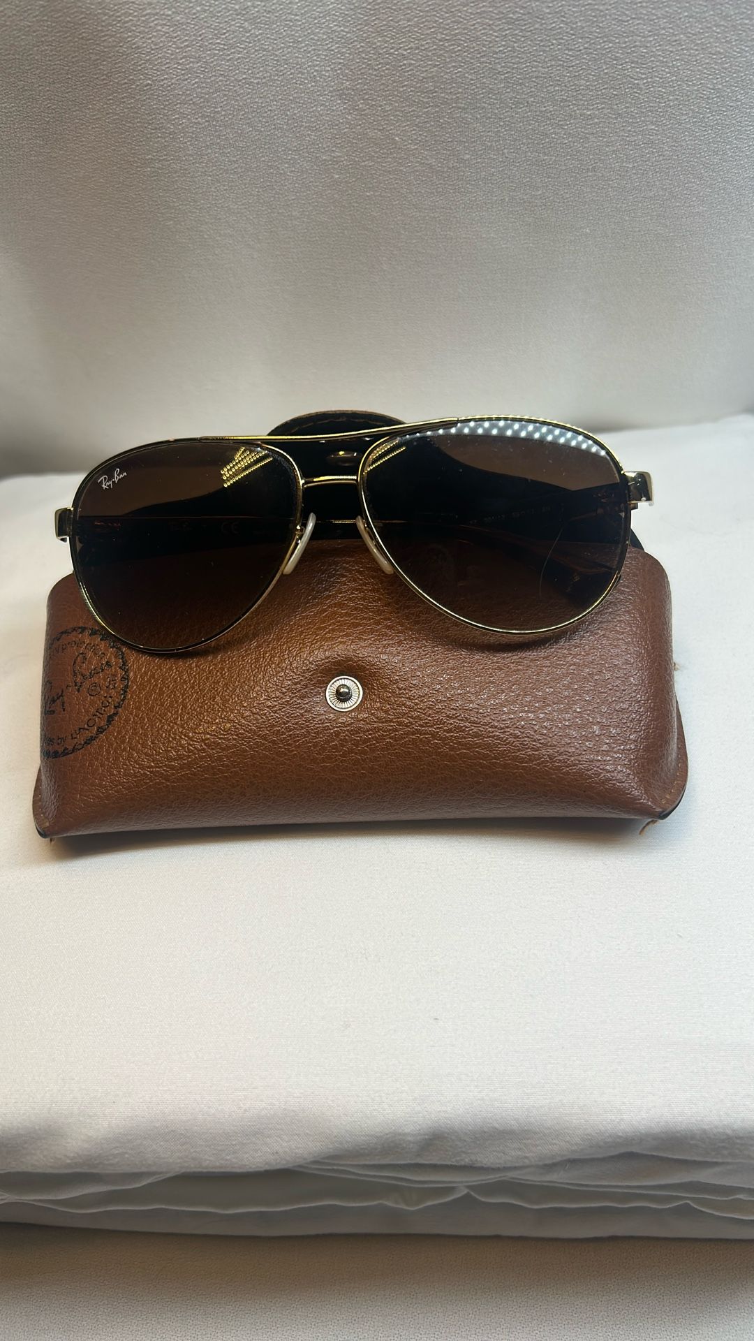 Ray-Ban RB3293 001/13 Gold Aviator Metal Sunglasses Brown Gradient 63[]13 125 3N