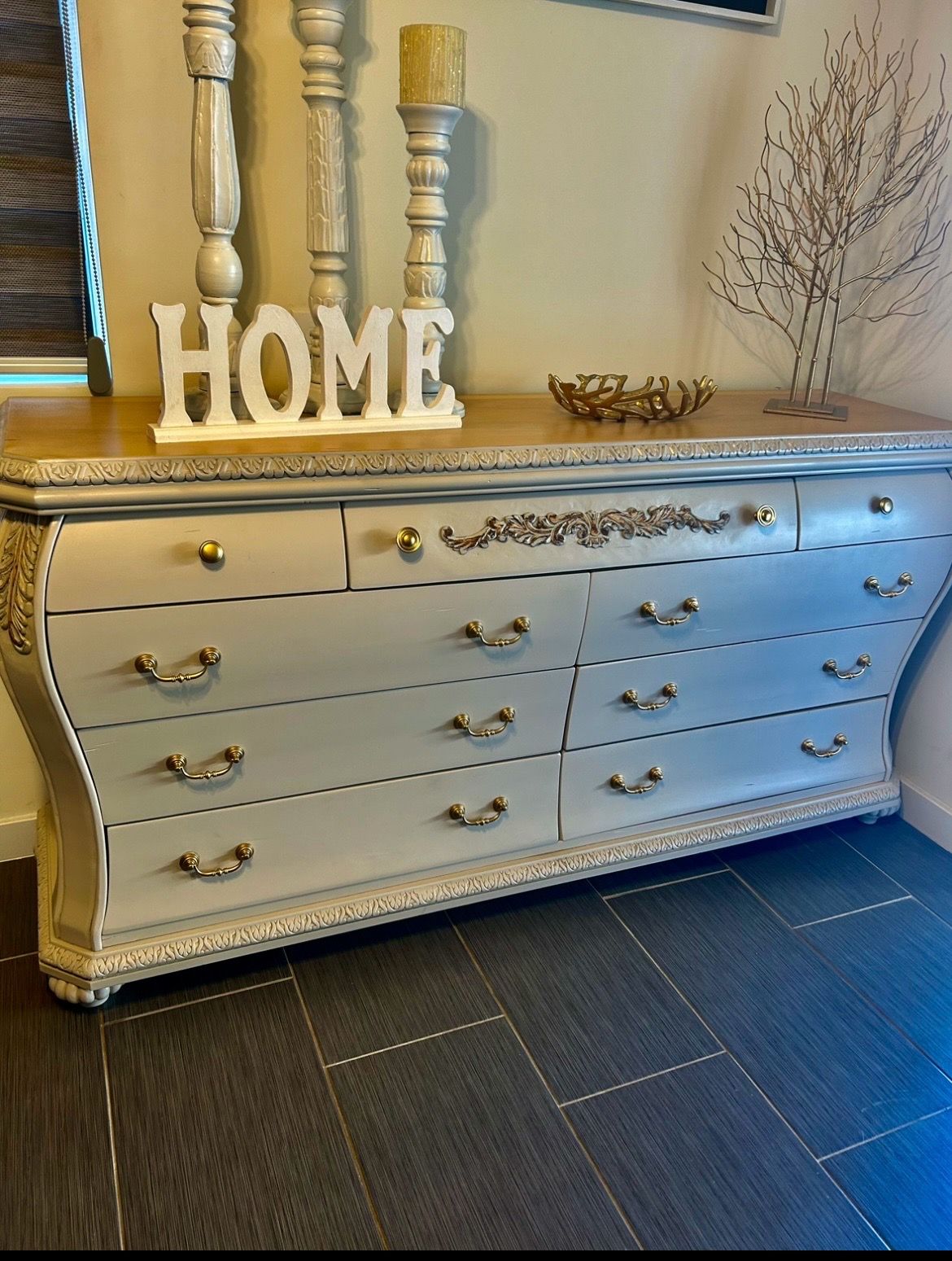 Buffet Cabinet Sideboard ,(natural wood color on top)