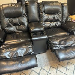 Loveseat Recliner With Center Console
