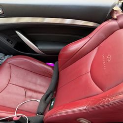 G37 red OEM front seats