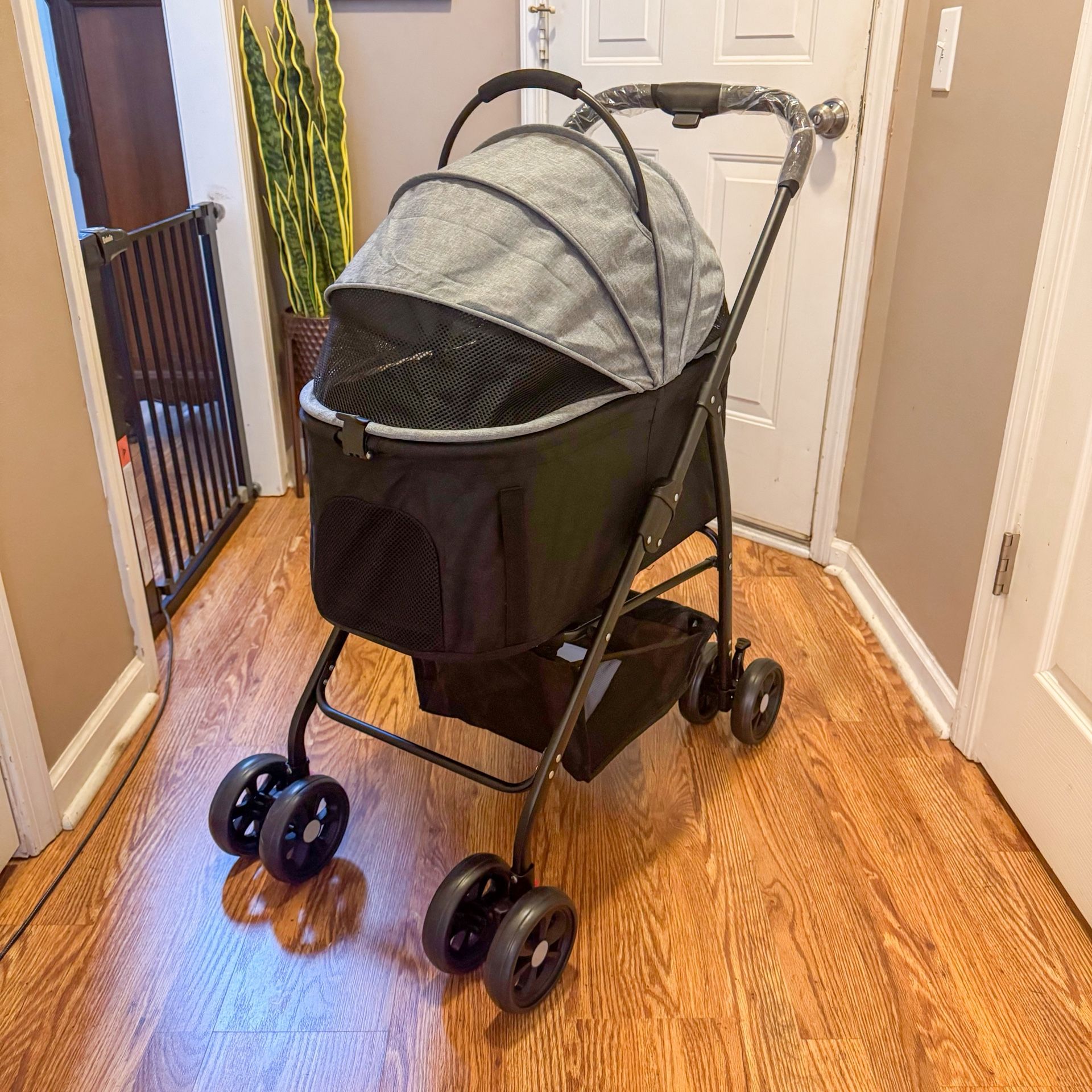 NEW 3 in 1 Zipperless Pet Stroller - Car Seat - Dog Cat Carrier -w/Storage Basket -$180 Retail