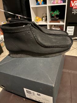 Clarks Wallabee Boot Black Suede Size 8