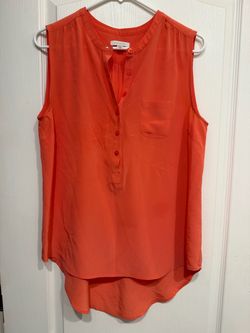Garnet Hill Sleeveless Henley Blouse