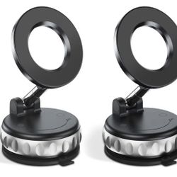 2-Pack Vacuum Suction Magnetic Phone Holder for Car