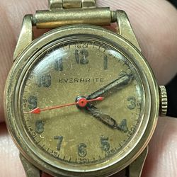 Old Solid 14k Gold Everbrite Watch  (Wadsworth Case) 