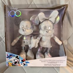New Disney 100 Mickey & Minnie Mouse Collector Plush