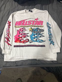 Hellstar Long Sleeve Graphic T-Shirt White