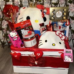 Hello Kitty Valentines Day Basket 