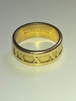 Tiffany atlas ring size 6 18k gold
