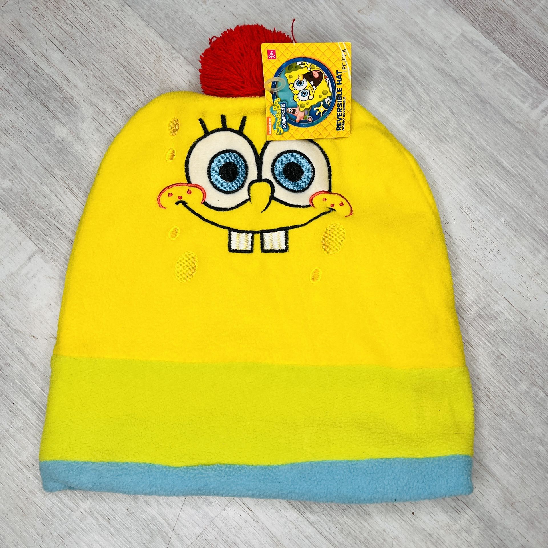 Nickelodeon Spongebob Squarepants And Patrick Reversible Beanie Cap Hat 8yrs Up