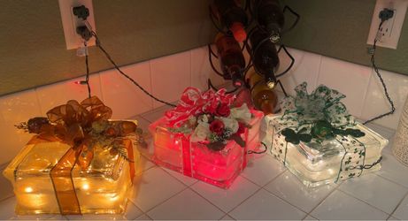 Holiday Decor Glass Cubes