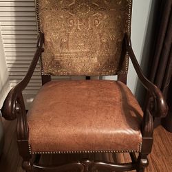 Leather & Velvet Chair