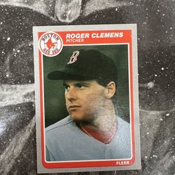1985 Fleer Baseball Roger Clemens Rookie Card