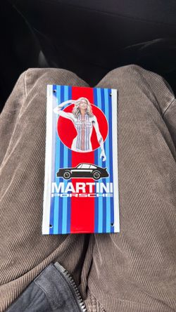 Martini Porsche enamel sign