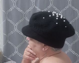 Silverstone Black Angora Wool Hat