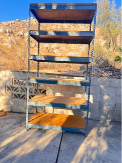 Metal shelves $100 wood included