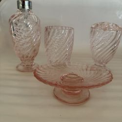🌸PINK VINTAGE BATHROOM SET 🌸
