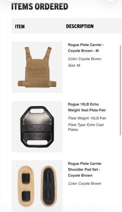 Rogue Plate Carrier Medium 10lbs Echo Weight plates