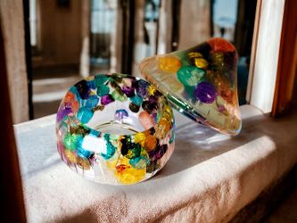 Mushroom Container Decor 