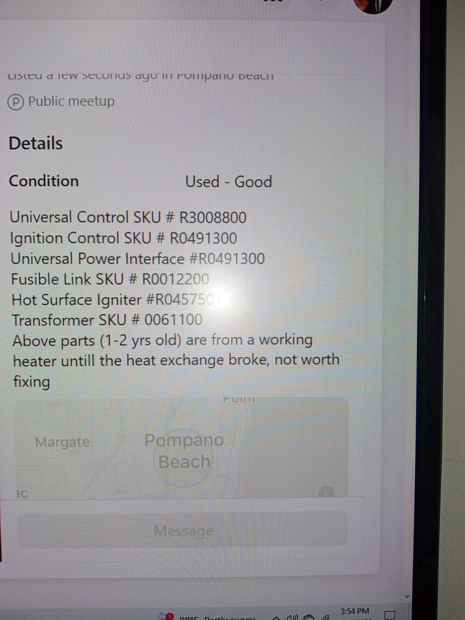 Jandy Gas Pool Heater Parts
