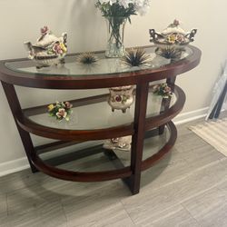 Beautiful Wooden Table For Front Door 