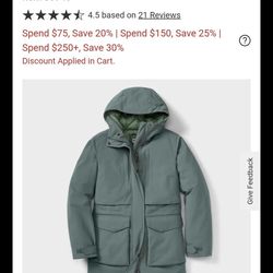 Duluth Trading Women’s winter coat size Medium (Sage Green)
