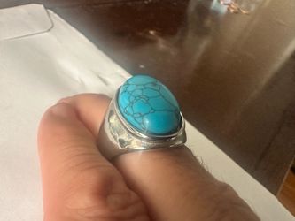 Mens rings, turquoise and black Onyx