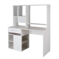South Shore Desk with Hutch — White