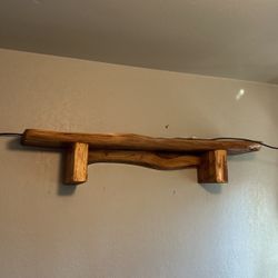 Custom-Made, Live Edge, Shelf Redwood